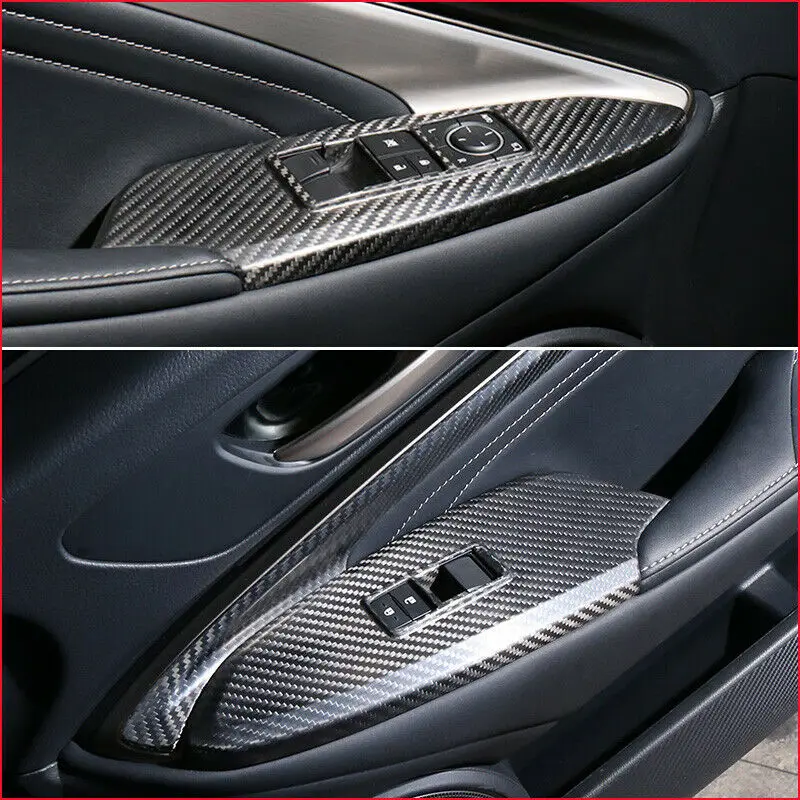 

Real Dry Carbon Fiber Car Window Switch Lift Lock Panel Cover Trim For Lexus RC RC200t RC300 RC350 RC-F SPORT 2015-2019