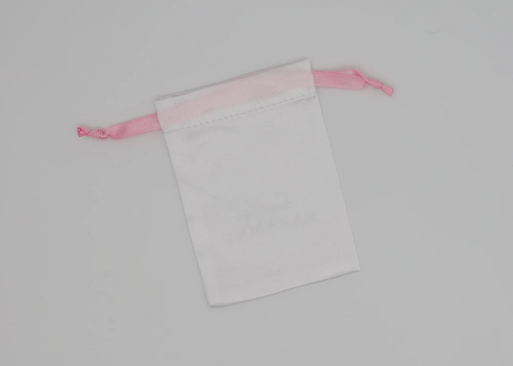 Satin Jewelry Mini Small Gift Bags 5x7cm Drawstring Packaging Pouch Wedding Favors for Guests Candy Goodie Bag Custom Logo 50Pcs