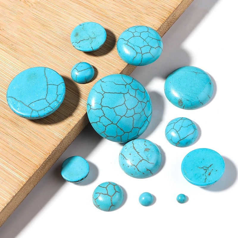 

10pcs/Lot 4-30mm Turquoises Cabochons Natural Stone Beads Cabochon Flatback Scrapbooking Domes Cabochon Cameo for Jewelry Making