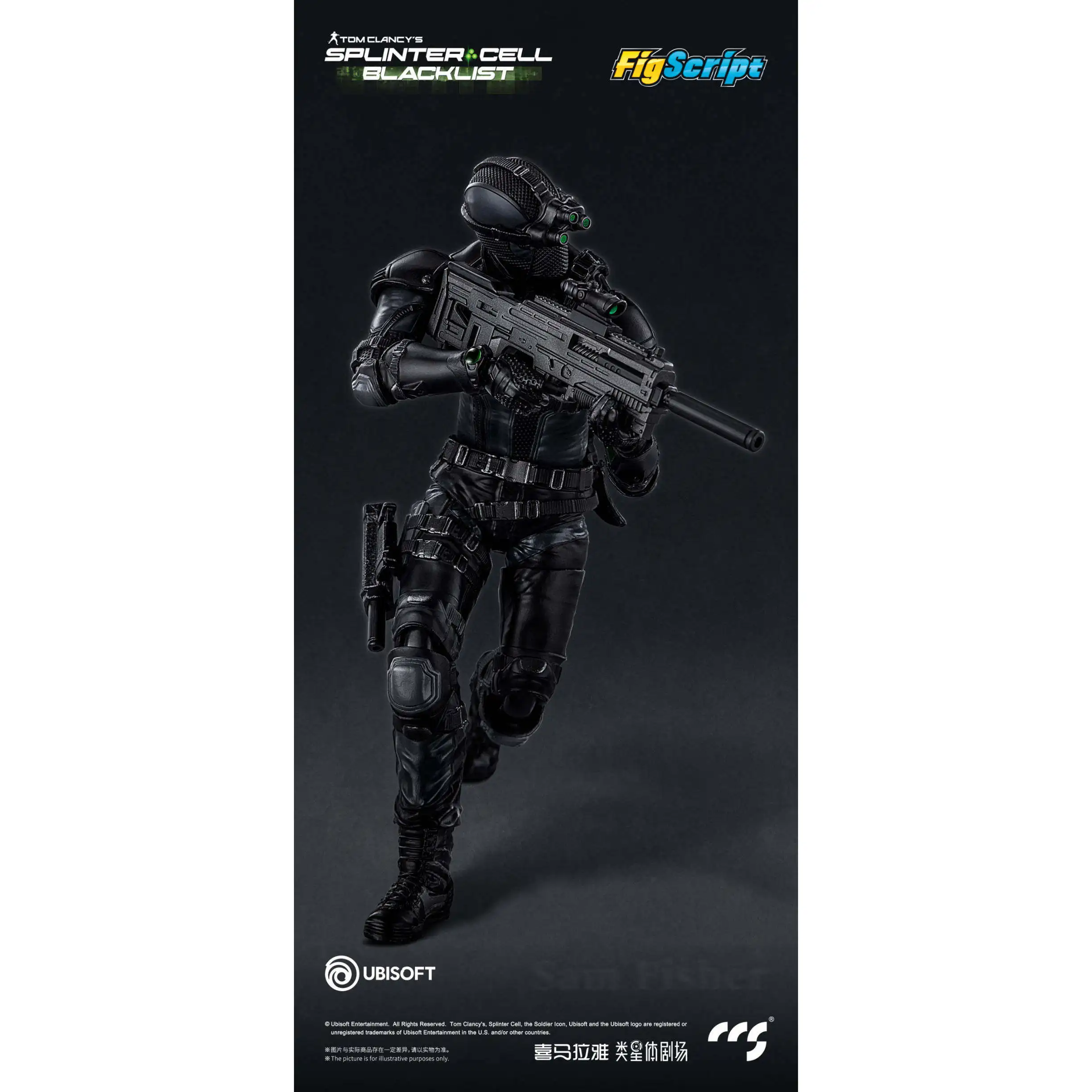 Фото В наличии: Коллекционная фигурка CCSTOYS 1/12 FigScript Tom Clancy's Splinter Cell 6 Сэм Фишер №3
