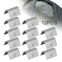 12 pcs wind rain deflectors channel new metal universal clips for heko sned clip auto interior accessories 100 brand new