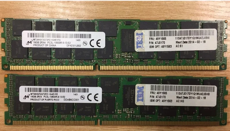 

RAM 16G DDR3 1333 ECC REG 49Y1563 49y1565серверный модуль памяти 1 шт.
