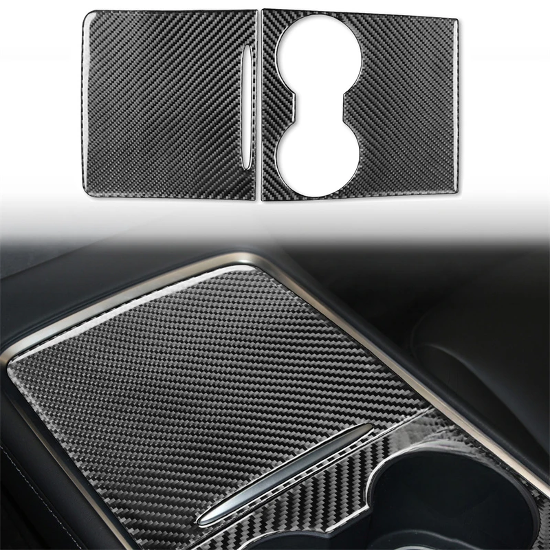 

For Tesla Model Y 2020+ Model 3 2017-2022 Carbon Fiber Sticker Car Central Control Panel Cover Trim interior Car Accessories
