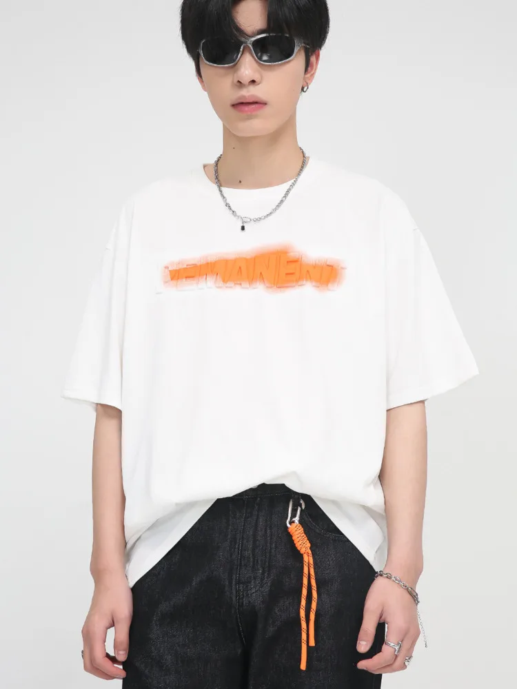 

SYUHGFA Men Clothing 2022 Summer Short Sleeve Oversized T-shirt Korean Fashion Loose Letter Print T-shirt Streetwear For Male