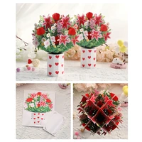 pop up flower card flora 3d greeting card for birthday mothers teachers day graduation wedding anniversary get well sympathy