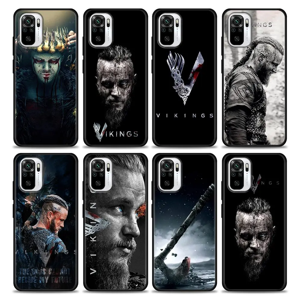 

Case Fundas For Redmi Note 9 9S 9T 10 10S 11 11S 11T 8 8T 7 POCO M4 Pro Cases Silicone Cover Vikings Axe Viking Art TV Show