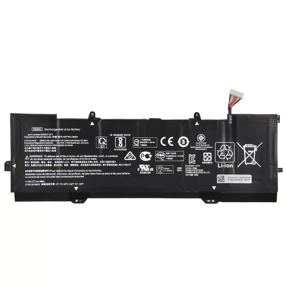 Replacement Battery For HP Spectre X360 15-CH013TX TPN-Q200 YB06XL HSTNN-DB8H 15-CH001NC Genuine Tablet Battery 84.08Wh enlarge