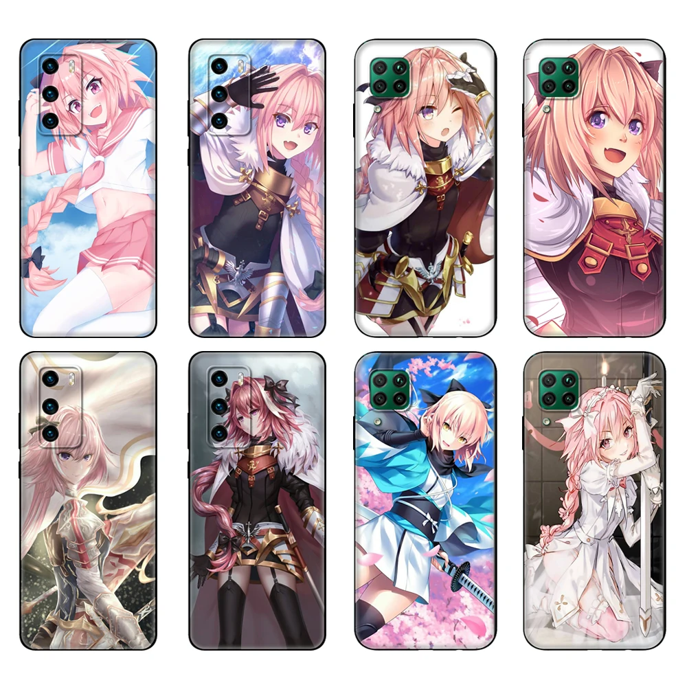 

Black tpu Case For Huawei P30 Lite P30 Pro P40 Case For Huawei P40 LITE E P Smart 2020 Case Cover astolfo