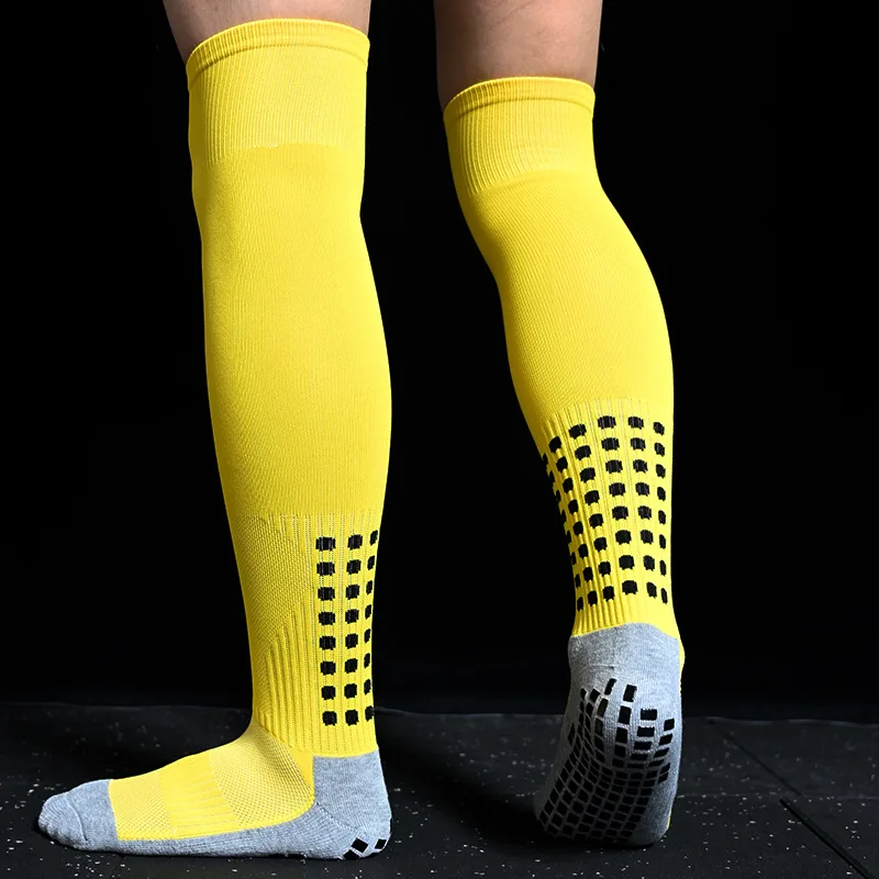 Long Football Socks Sports Men Women Soccer Socks Long Silicone Anti Slip Grip