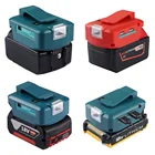 Двойной адаптер USB для Makita светодиодный светильник кой для Makita, Milwaukee, Bosch, DeWalt, литий-ионный аккумулятор 14,4 В18 в, электрический инструмент