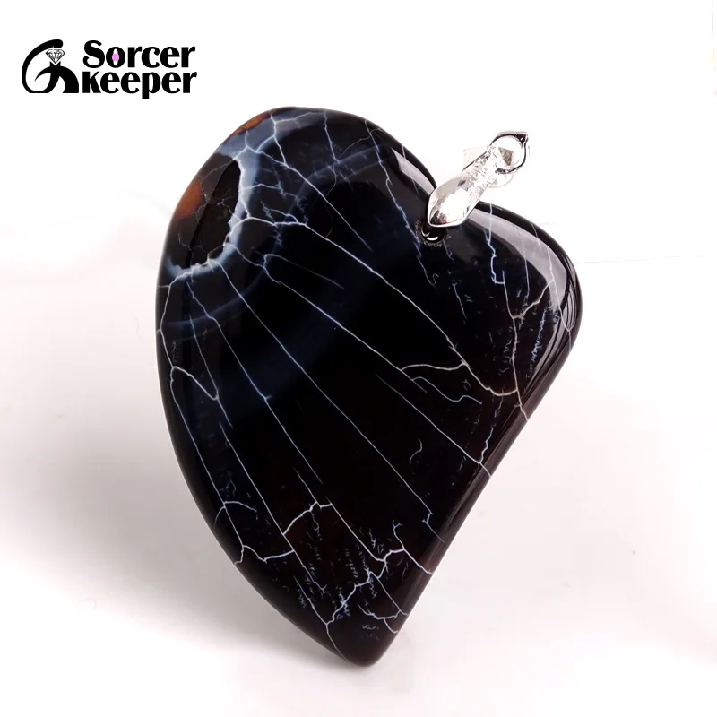 Модный кулон в форме сердца для женщин и мужчин подвеска из натурального