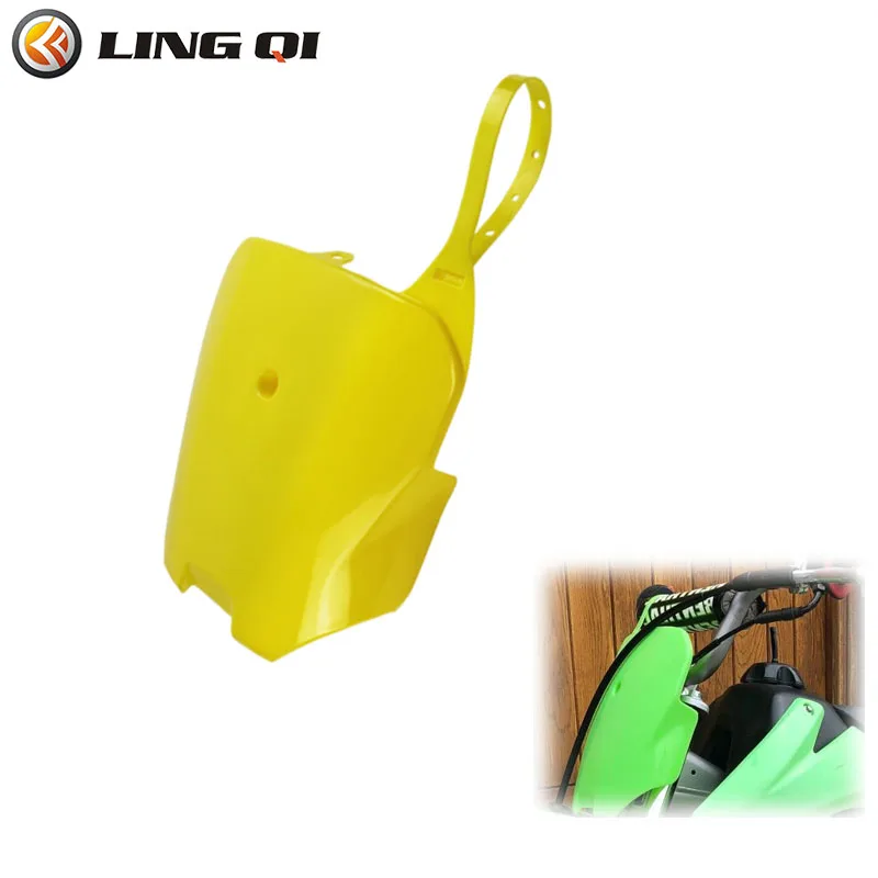 

LING QI Front Plastic Number Plate Fender Cover Fairing for Honda CRF70 90 110 150 Dirt Pit Bike Motocross Front Number Plate