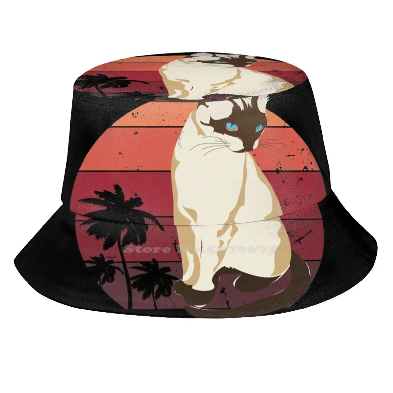 

Love Siamese Unisex Summer Cap Sunscreen Hat Cat Cats Cat Loaf Kitty Kitteh Feline Nyan Neko Adorable Bread Russian Blue Bengal