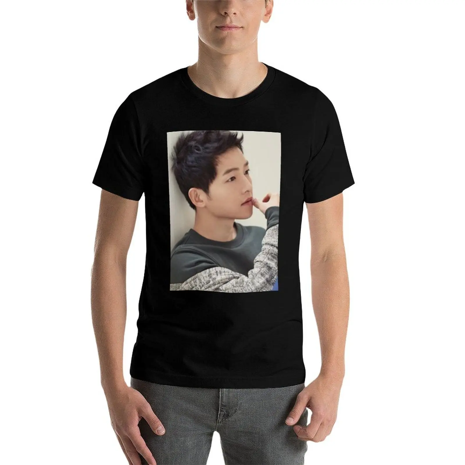 Song Joong Ki - V26 Футболка аниме одежда дизайнерские рубашки мужские высокие футболки