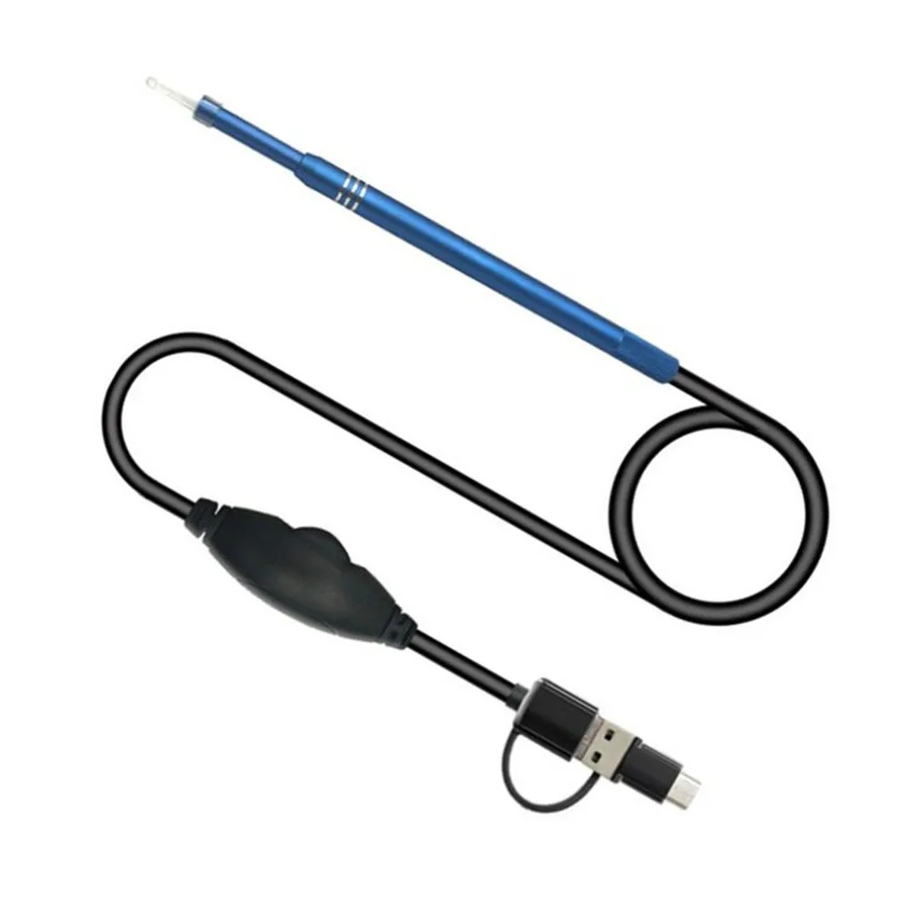 

USB-эндоскоп 3 в 1, HD-дисплей, визуальная берушина, ложка, 6 лампочек, инструмент для массажа и очистки ушей