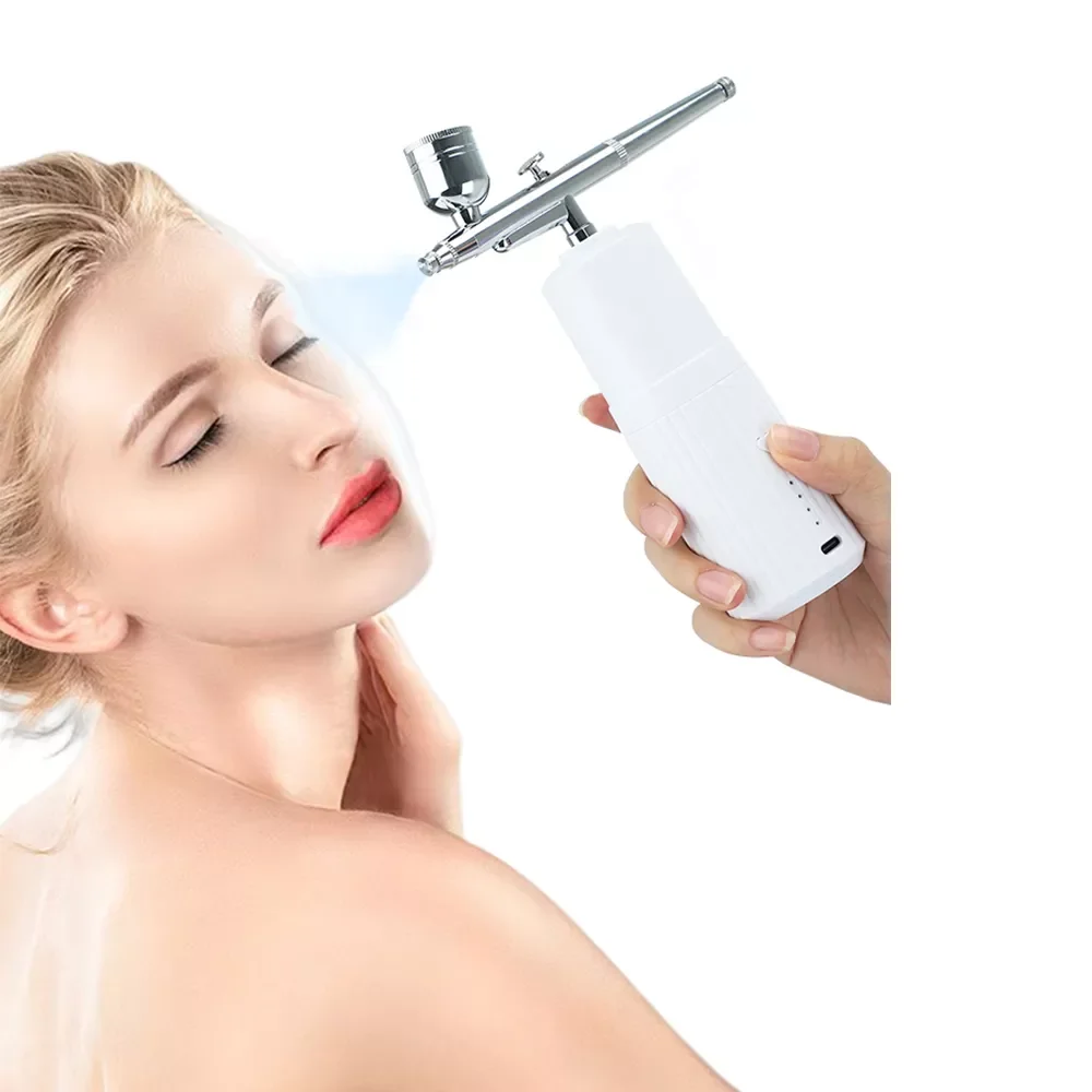 

Комплект воздушного мини-компрессора NEW2023, Аэрограф для лица, распылитель, инъекция кислорода в воде, для дизайна ногтей, татуировок, тортов,...