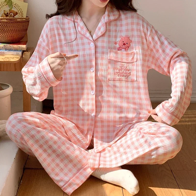 Lubriderm Haili осенние новые брюки из чистого хлопка с воротником лацканами и длинными