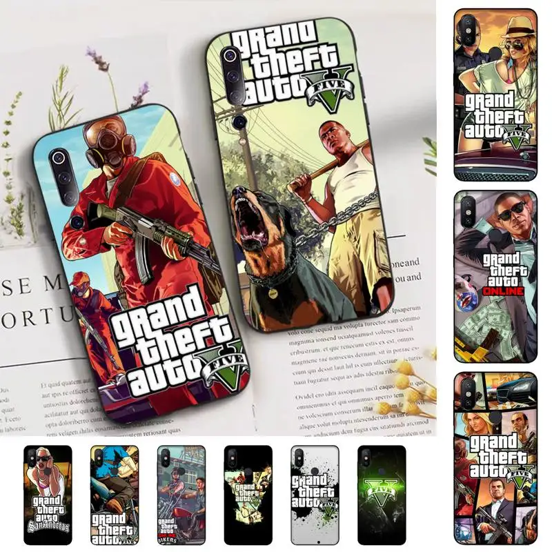 

Rockstar gta 5 Grand Phone Case for Xiaomi mi 5 6 8 9 10 lite pro SE Mix 2s 3 F1 Max2 3