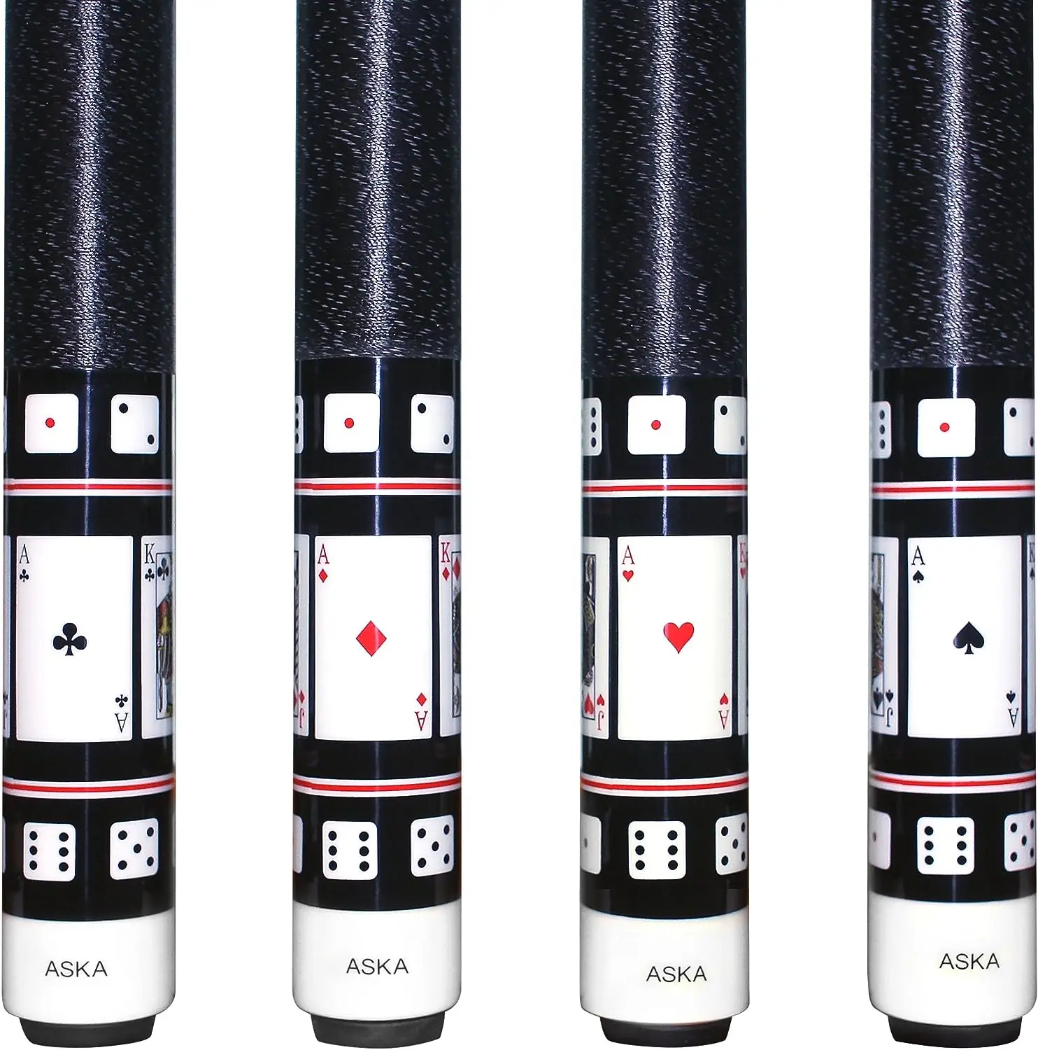 

of 4 Cards and Dice Billiard Pool Cues, 58