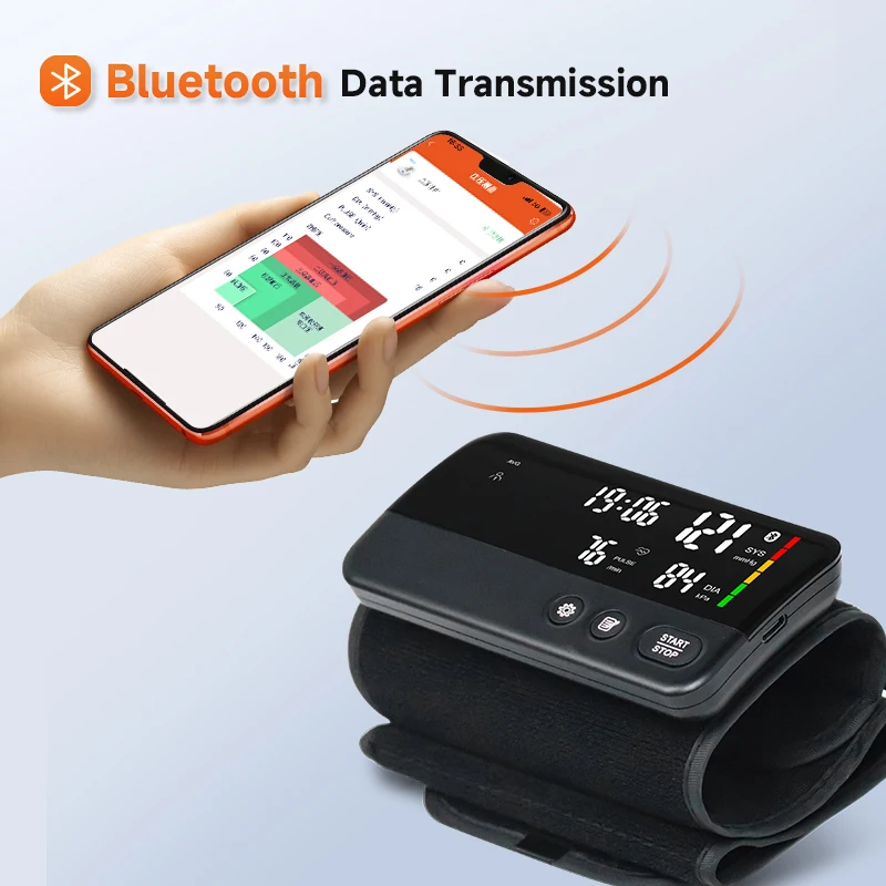 Фото Усовершенствованный Bluetooth-монитор артериального давления на плечо, большой светодиодный дисплей с подсветкой, память 99x2, перезаряжаемая литиевая батарея №2
