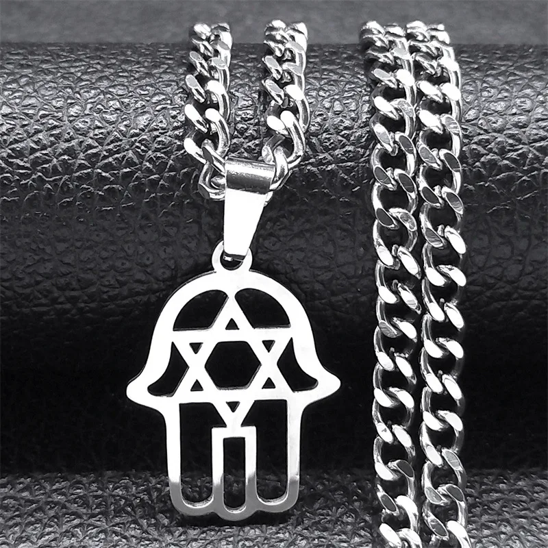 Хип-хоп стиль Хамза Фатима ручное ожерелье Дэвид Звезда шестиугольное из