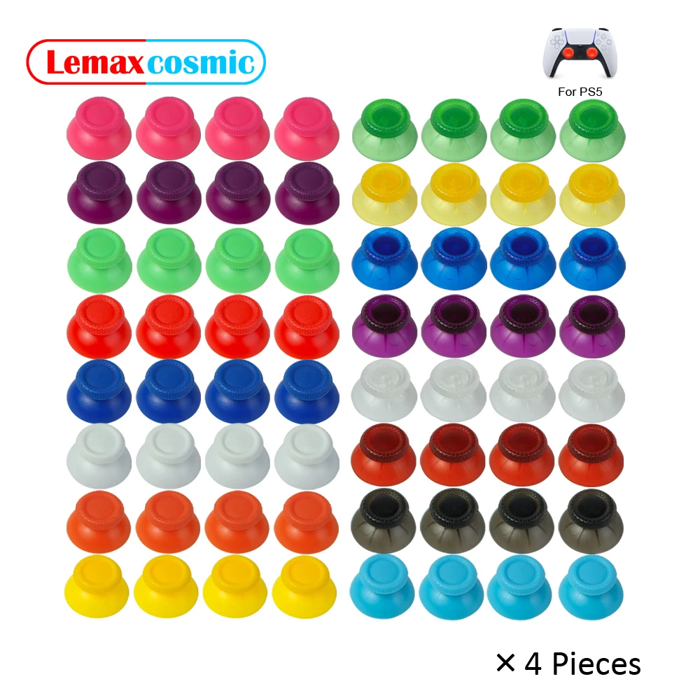 

4 PCS Gamepad 3D Analog Joystick Mushroom Head Caps Joypad Controller Thumbstick Cover Replacement For Sony Playstation 5 PS5