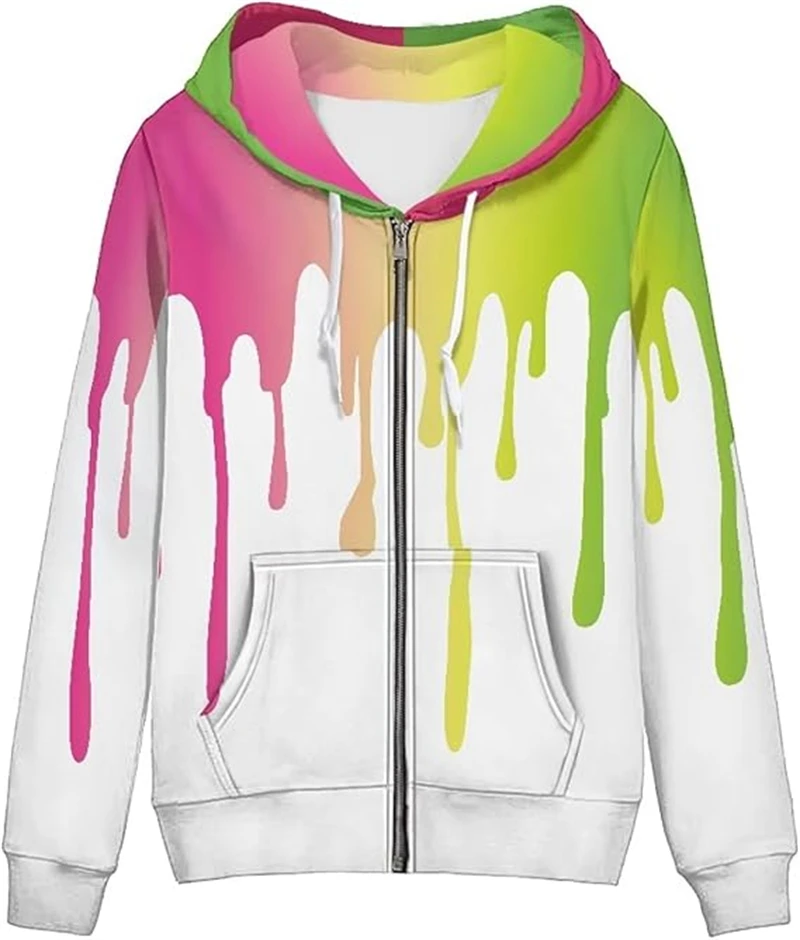 Fashion 3D Print Cute Dolphin Hummingbird Zip Up Hoodies For Women Men Clothing Daily Wear Sweatshirts Oversize Kids Coat