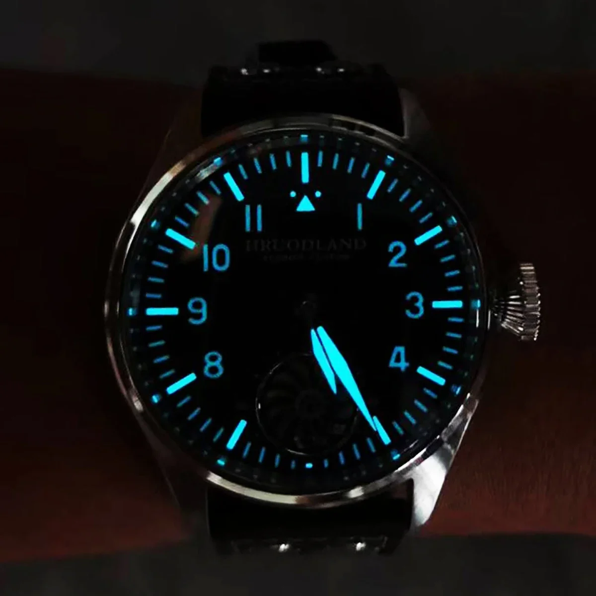 Hruodland 2025 Новые мужские механические часы Seagull ST3620 Retro Pilot 43 мм Bgw-9 Светящийся сапфировый кристалл Турбина Reloj Hombre (art.: 3920d044dc812) - 3920d044dc812