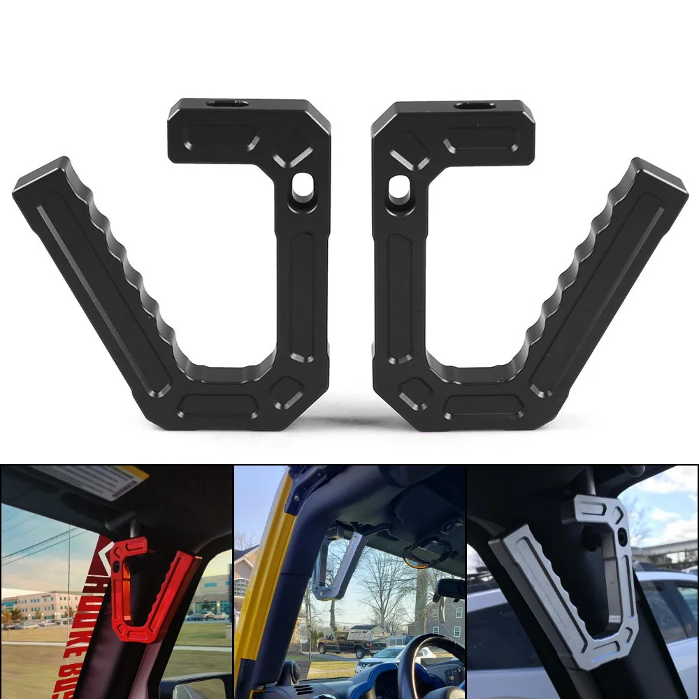 1 пара передних ручек с ЧПУ алюминиевая ручка для Jeep JK Wrangler 07-18 Sport Sahara Rubicon черный