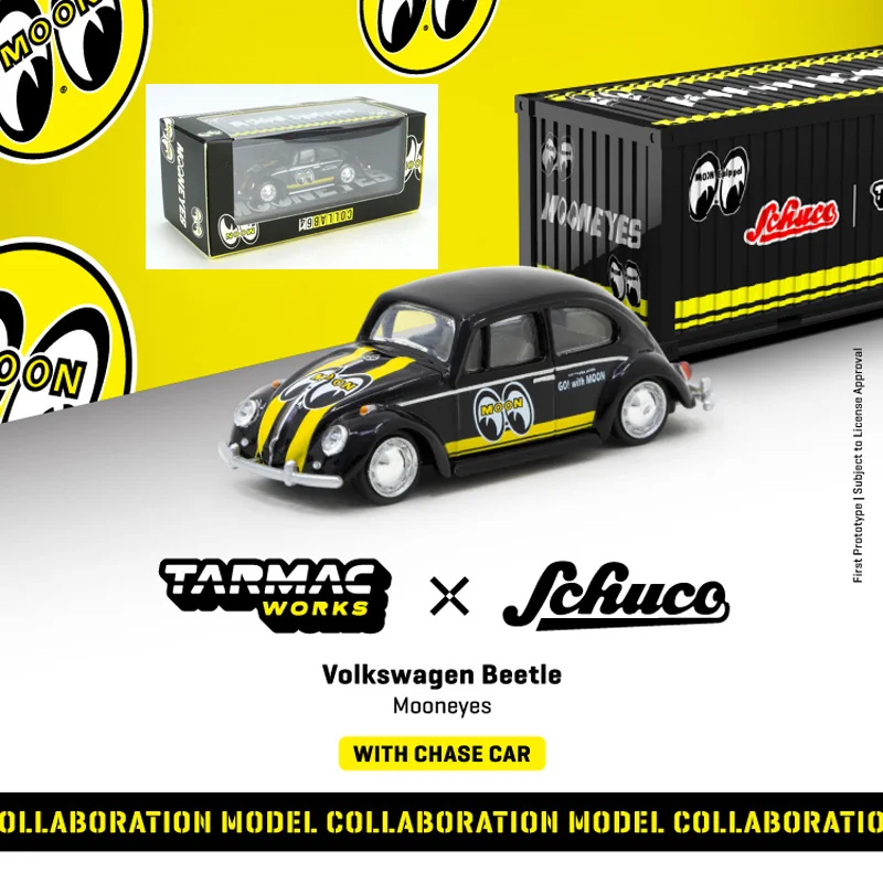 

Tarmac работает ведро TW контейнер 1:64 VW Beetle Mooneyes модель автомобиля из сплава