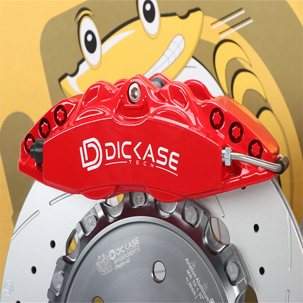 

best performance red D42 with 330*28mm slotted floating brake disc