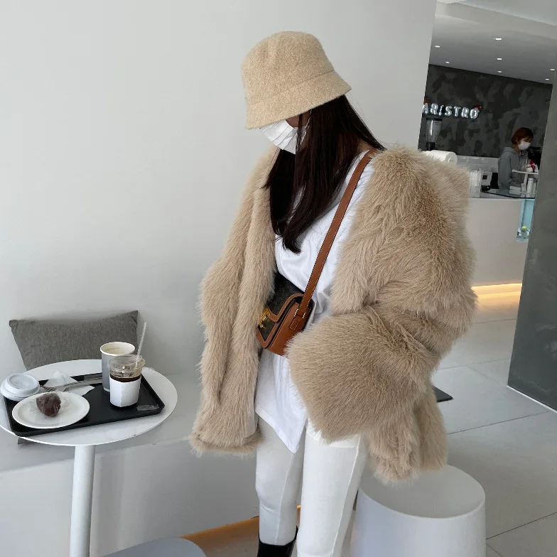 Long suit, young Mao Mao fur coat