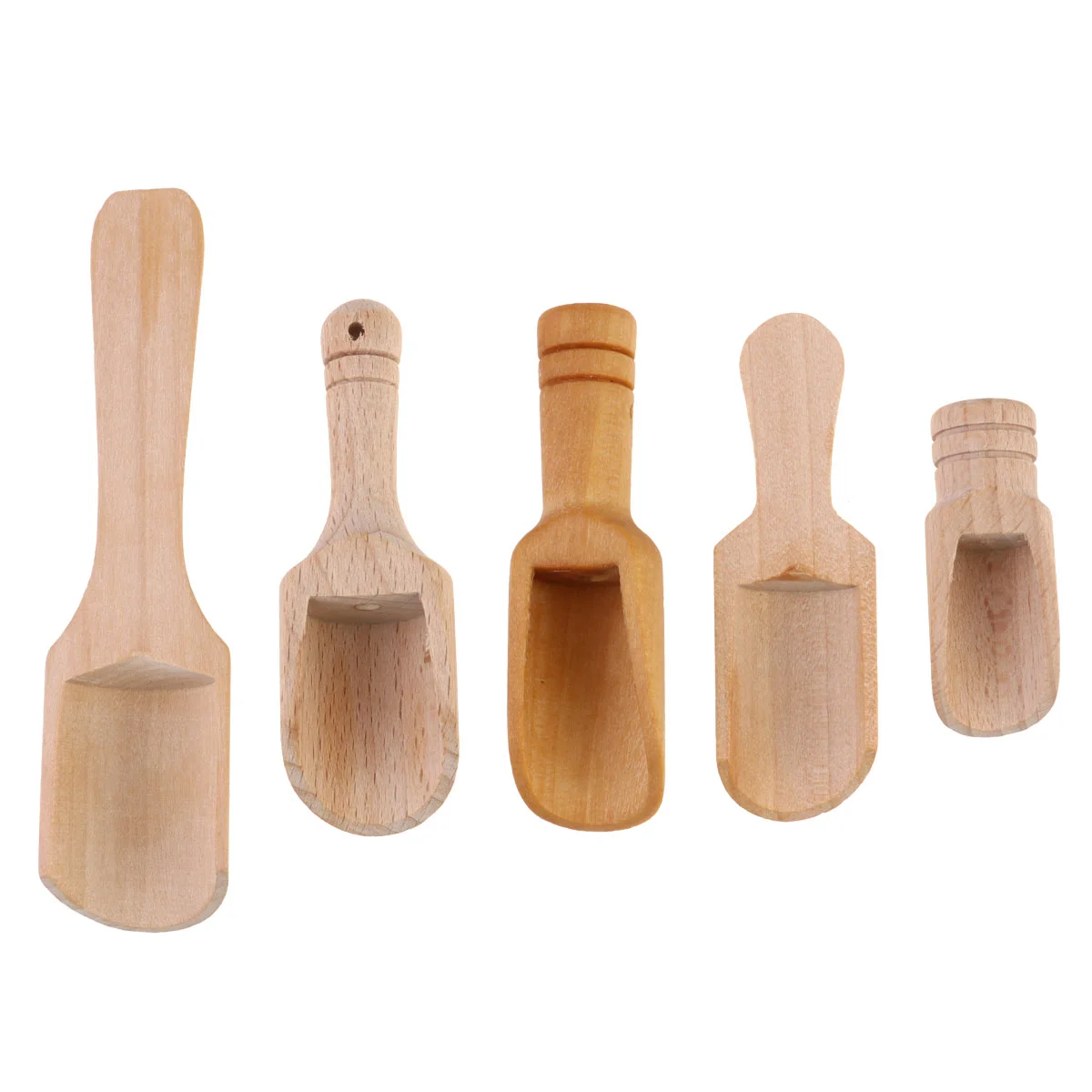 

5 Pcs Washing Powder Scoops Small Wooden Scoops Wood Tea Candy Tea Scoop