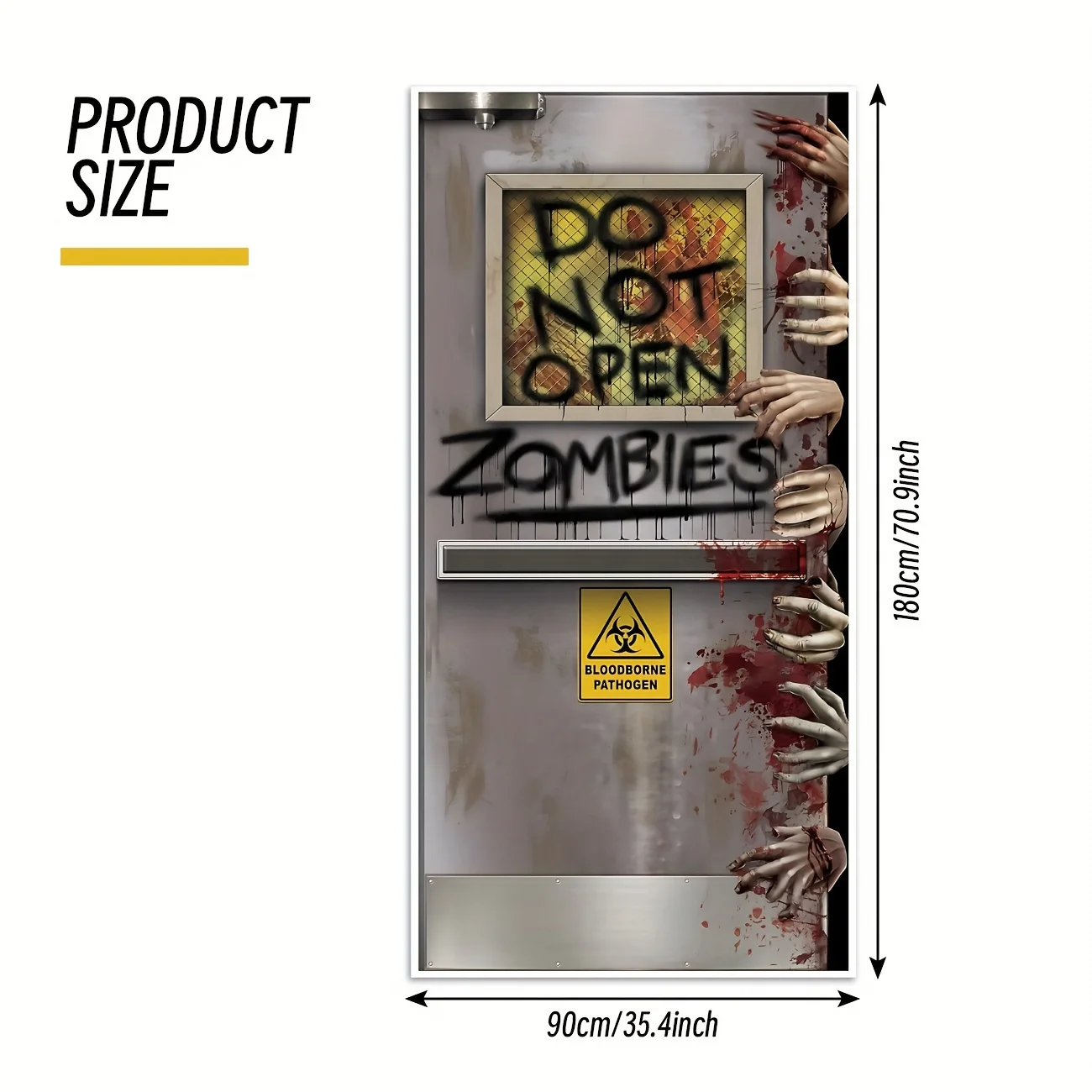 Дверная Крышка На Хэллоуин С Изображением Зомби Страшное Украшение Крывленный