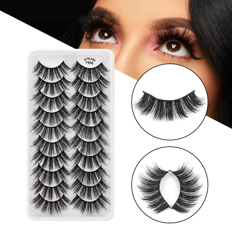 

NEW2023 Pair 3D Mink Lashes Natural Eyelash Dramatic False Eyelashes Faux Cils Makeup Wholesale Fake Eyelash Extension maquiagem