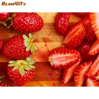 ruopoty 60x75cm oil painting by numbers strawberry diy picture paint by numbers for adult frame canvas painting unique gift