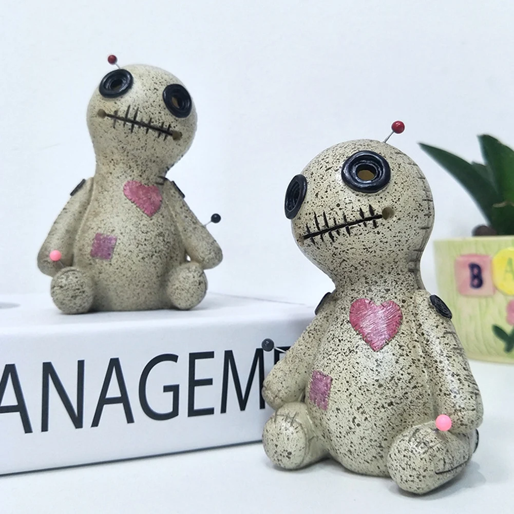 Кукла Voodoo горелка для благовоний курильница орнамент из смолы ручная работа