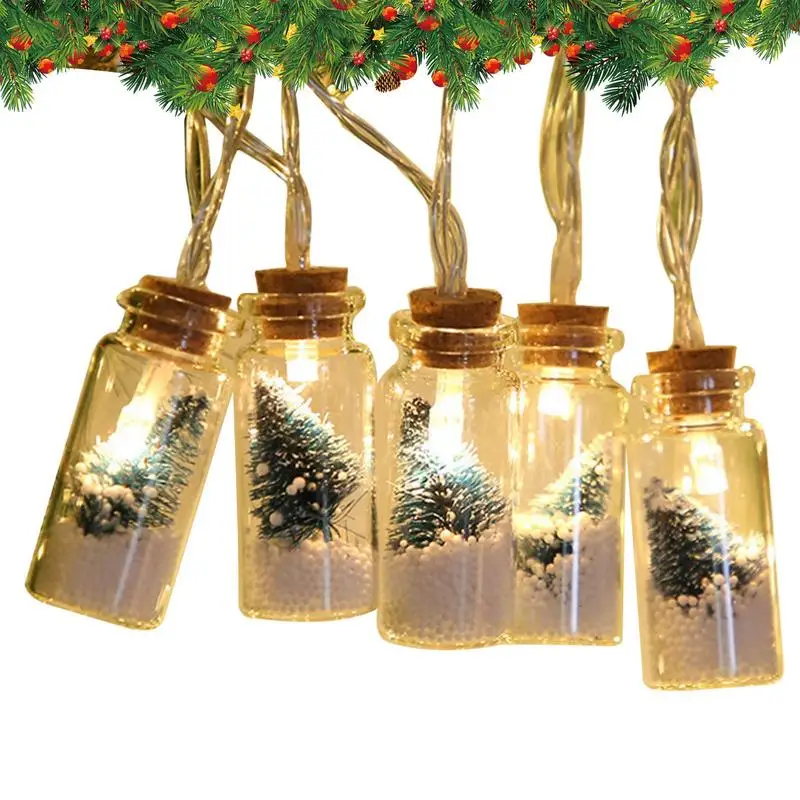 

Christmas Wishing Bottle String Lights Battery Powered LED Hanging Lights With 20 Wishing Bottles Christmas Tree Decorations