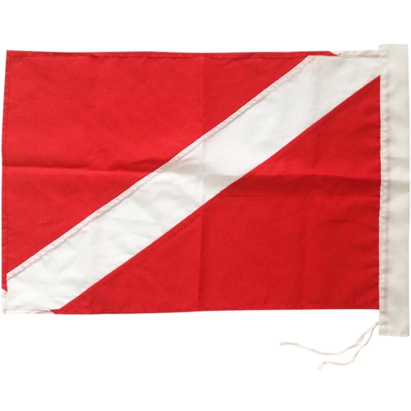 

Dive Flag for Scuba Diving Spearfishing Use with Float Buoy Boat Pole 35X50cm