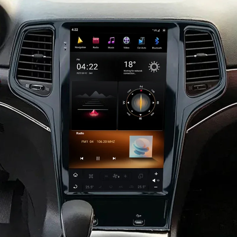 

13.6inch Tesla Vertical Screen Car Radio For Jeep Grand Cherokee 2011 - 2013 GPS Carplay Android 11 Car Multimedia Video Player