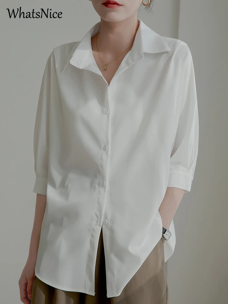 New Fashion Women Shirts Blouse OL Office Ladies Tops Female Casual Girl White Ruffled raglan sleeves Button Up Shirt