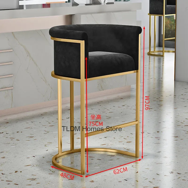 Итальянские барные стулья из кованого железа бытовые для ресторана легкие