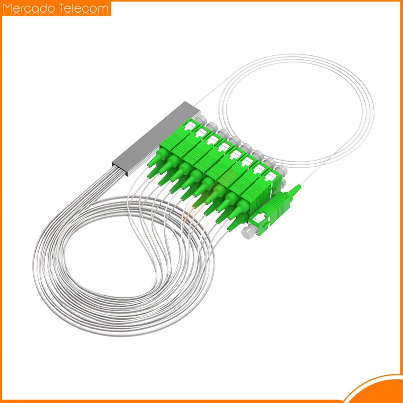 Free shipping 10pcs/lot 1X2 1X4 1X8 1X16 PLC Fiber Splitter SC/APC SC UPC 0.9mm G657A1 PVC 1m FTTH Fiber Optical Splitter FTTH