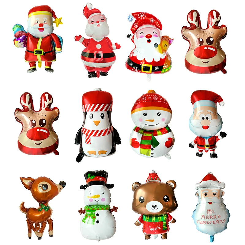 

Christmas Foil Balloons Santa Claus Ballon Snowman Globos Xmas Deer Penguin Balloon Christmas Balloon Christmas Decorations