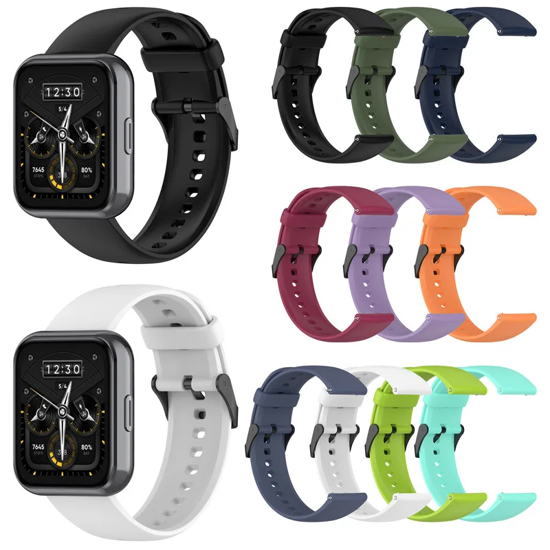 

Ремешок силиконовый для Realme watch 3/2 pro, 22 мм