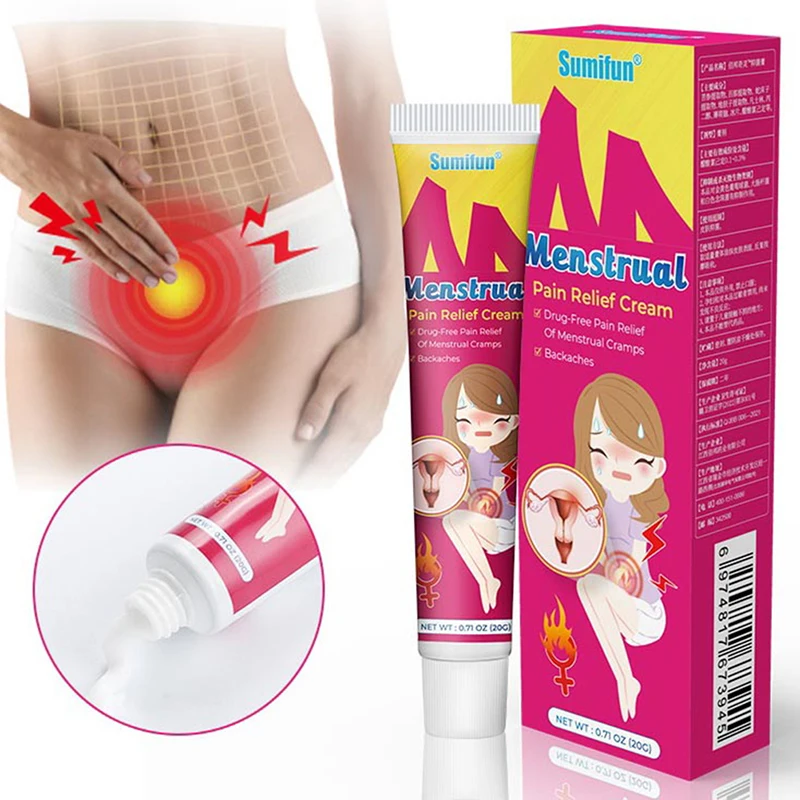 

1pc 20g Dysmenorrhea Period Pain Relief Ointment Menstrual Cramp Cream Warm Abdomen Herbal Medicine Health For Women Health Care