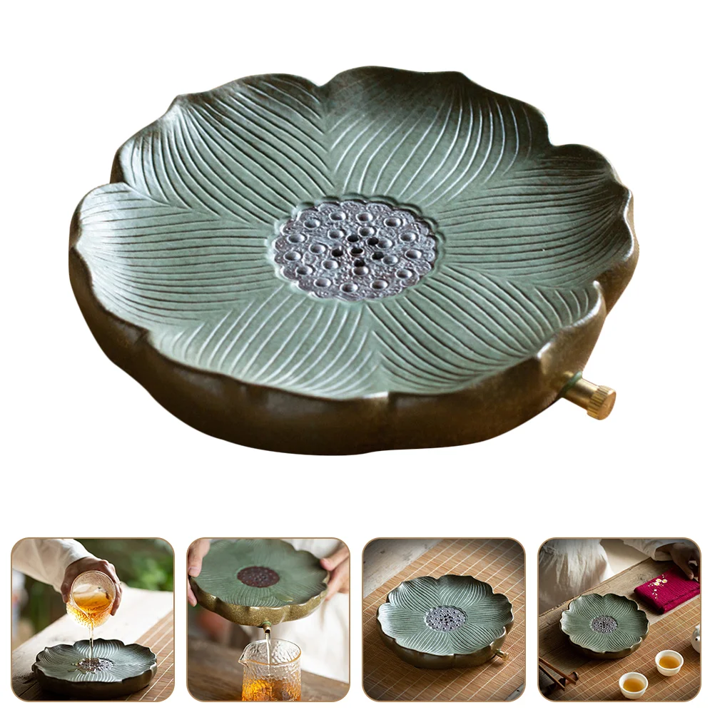 

Tea Tray Teapot Plate Teacup Ceramic Storage Holder Lotus Gongfu Pot Trays Set Kettle Mat Mats Vintage Creative Cup Chinese