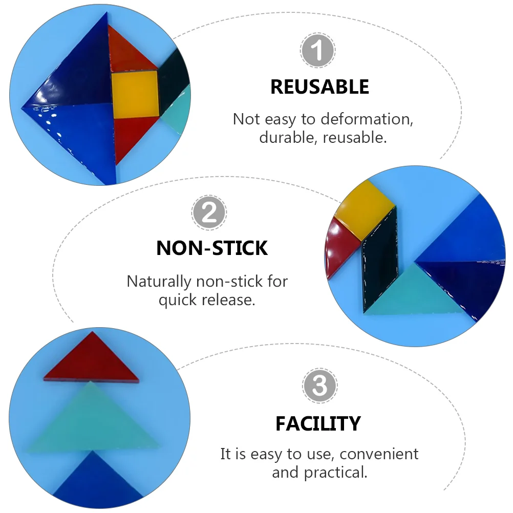Танграм Форма DIY Кристалл Эпоксидная Силиконовая Головоломки Смола Литейные