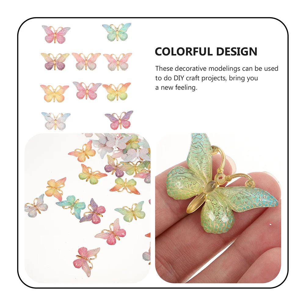 

Gradient Color Butterfly Butterfly-shape Charms Phone Case Accessories Crafts Decorative Mini Claw Clips Hair