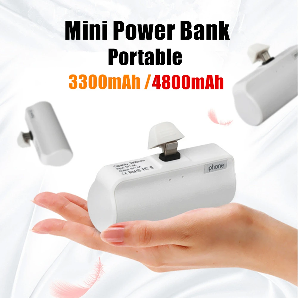 

Mini Power Bank For iPhone 14 13 Pro Max Samsung Xiaomi Spare External Battery Powerbank Outdoor Travel Portable Phone Charger